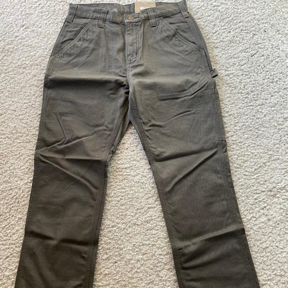 Carhartt B324 DFE Relaxed Fit Men's 32x32 Washed Twill Dungaree Dark Coffee - Picture 4 of 8